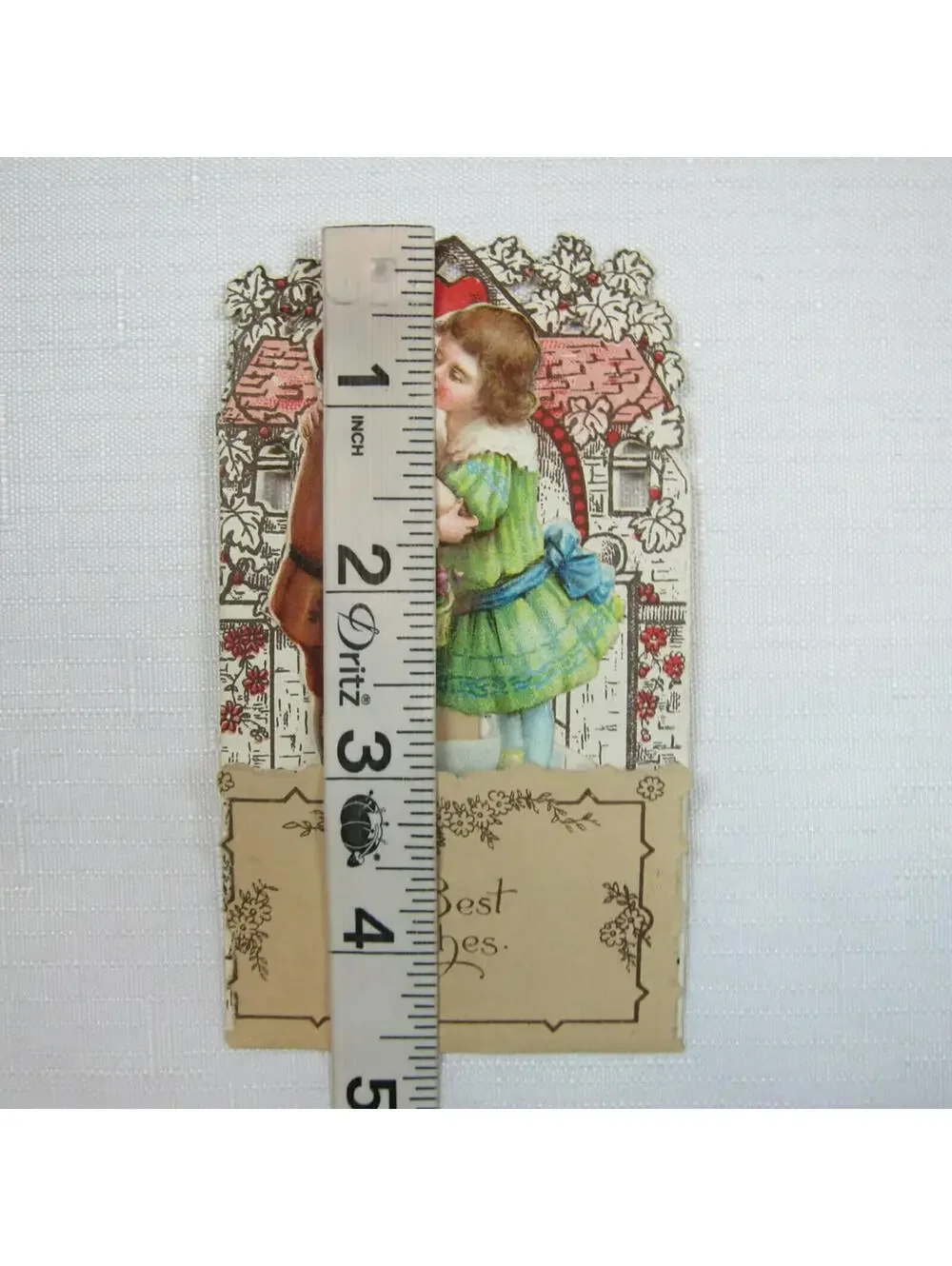Vintage Valentine Pop Up 3D Pull Down Die Cut Boy Girl Kissing Stand Up Germany